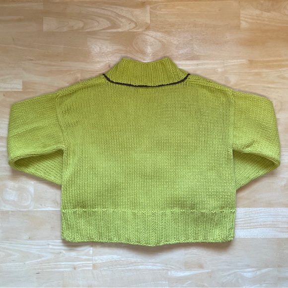 Vintage Rico Hand Knits Chunky Knit Cropped Statement Buttons Cotton Cardigan - Picture 4 of 12